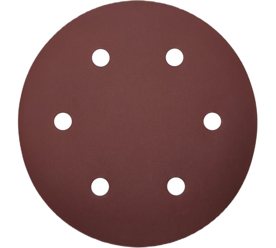 Круг шлифовальный REDD 225 мм, P240, на липучке, 10 шт, 6 отверстий PADU 10-D225-6-Р240кор 1