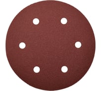 Круг шлифовальный RED D 225 мм, P60, на липучке, 10 шт, 6 отверстий PADU 10-D225-6-Р60кор