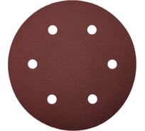 Круг шлифовальный RED D 225 мм, P80, на липучке, 10 шт, 6 отверстий PADU 10-D225-6-Р80кор