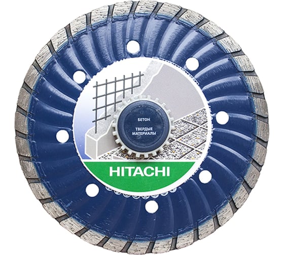 Диск алмазный отрезной сплошной по бетону (125х22.2 мм) Hitachi HTC-773052