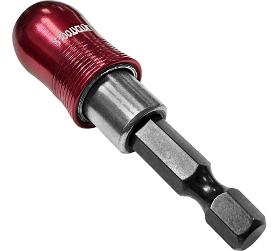 Адаптер для бит 8 шт, 1/4", с держателем и двойным магнитом vertextools АД-1/4