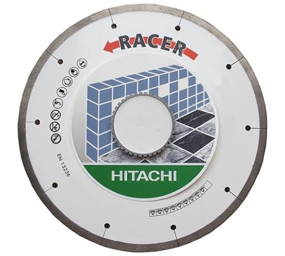 Диск алмазный отрезной по твердой плитке (125х22.2 мм) Hitachi HTC-773060 1