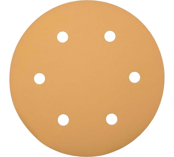 Круг шлифовальный GOLD D 225 мм, P240, на липучке, 5 шт, 6 отверстий PADU Круг-5шт-Р240-6-отв