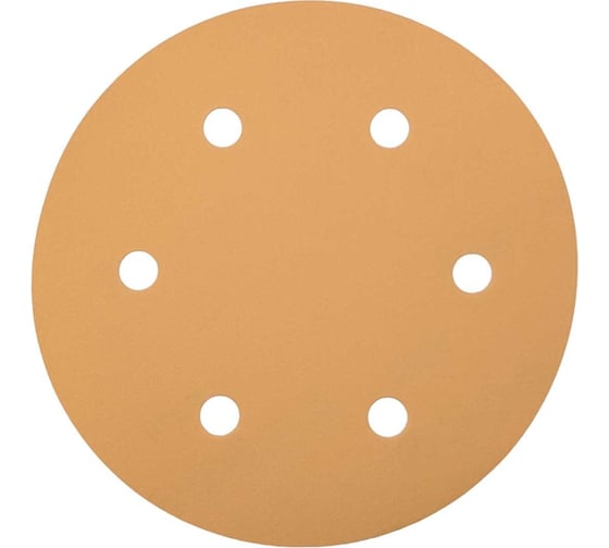 Круг шлифовальный GOLD D 225 мм, P320, на липучке, 5 шт, 6 отверстий PADU Круг-5шт-Р320-6-отв