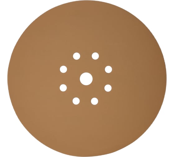 Круг шлифовальный GOLD D 225 мм, P320, на липучке, 5 шт, 9 отверстий PADU Круг-5шт-Р320-9-отв 1