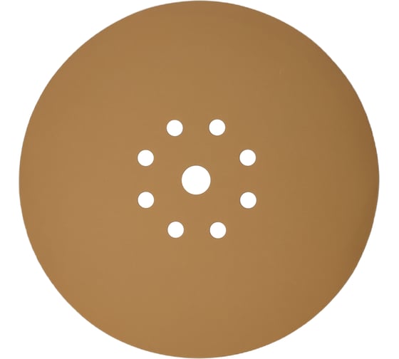 Круг шлифовальный GOLD D 225 мм, P240, на липучке, 5 шт, 9 отверстий PADU Круг-5шт-Р240-9-отв 1