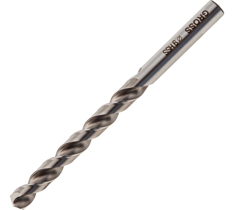 Спиральное сверло по металлу GROSS 9,0 мм, HSS, 338 W // 71620