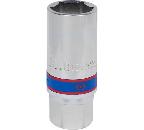 Головка свечная шестигранная 1/2"DR, 21 мм, магнитный фиксатор KING TONY 466521C