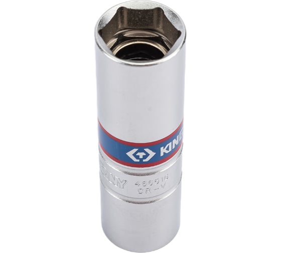 Головка свечная шестигранная 1/2"DR, 16 мм, магнитный фиксатор KING TONY 466516C