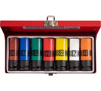 Набор глубоких ударных торцевых головок 1/2"DR, шестигранные, 15-22 мм, 7 шт KING TONY 44907MP