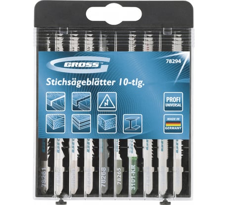 Набор полотен для электролобзика универсальный (10 шт.) GROSS 78294