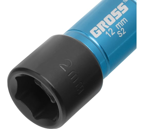 Бита с торцевой головкой магнитная GROSS Nut-Driver, 12 мм, S2// 11621