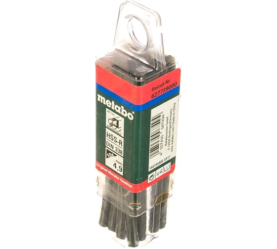 Сверло по металлу HSS-R (10 шт; 4.9x86 мм) Metabo 627739000 1