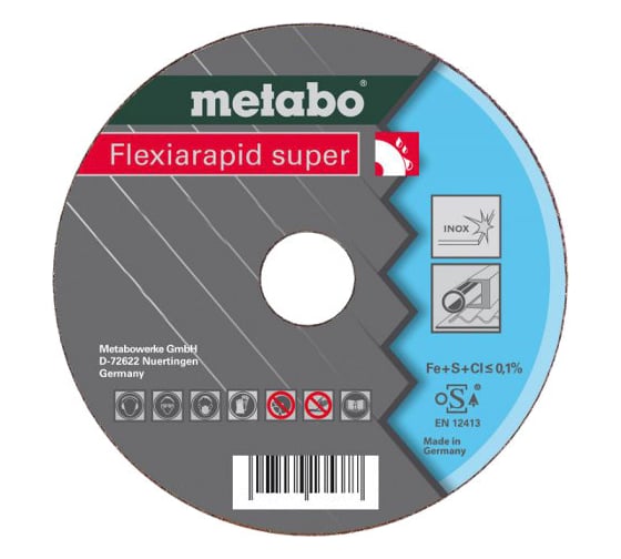 Круг отрезной по нержавеющей стали Flexiarapid (180x1.6х22.2 мм) Metabo 616227000 1