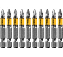 Набор бит PH2x50, сталь S2, 10 шт, круглый профиль, отрывная упаковка Denzel 11679