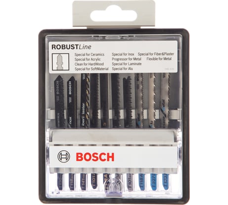 Набор пильных полотен для лобзика (10 шт.) Bosch 2607010574