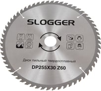 Диск пильный твердосплавный 255x30 мм, Z60 Slogger DP255х30 Z60