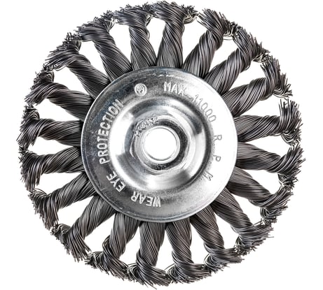 Кордщетка радиальная витая (115 мм; М14) ПРАКТИКА 242-625