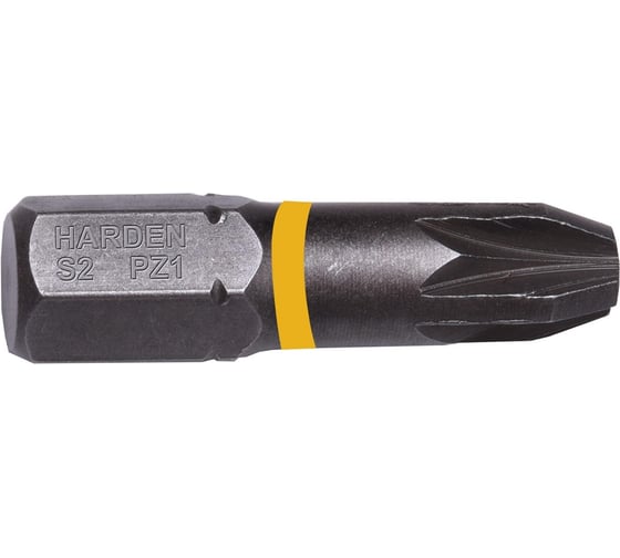 Биты профессиональные POZI PZ1, 25 мм, сталь S2, 20 шт Harden 550515
