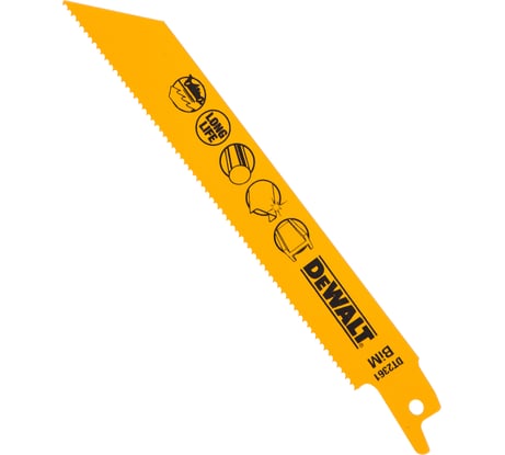 Пилки для сабельной пилы по металлу (152 мм; шаг зубьев 1.82 мм) 5 шт. DEWALT DT 2361