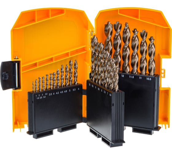 Набор сверл по металлу COBALT INDUSTRIAL 8% (29 шт.) в боксе Midisafe DEWALT DT4957