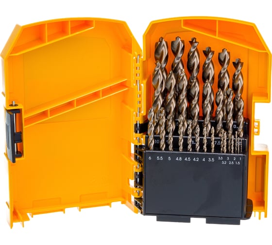 Набор сверл по металлу COBALT INDUSTRIAL 8% (29 шт.) в боксе Midisafe DEWALT DT4957