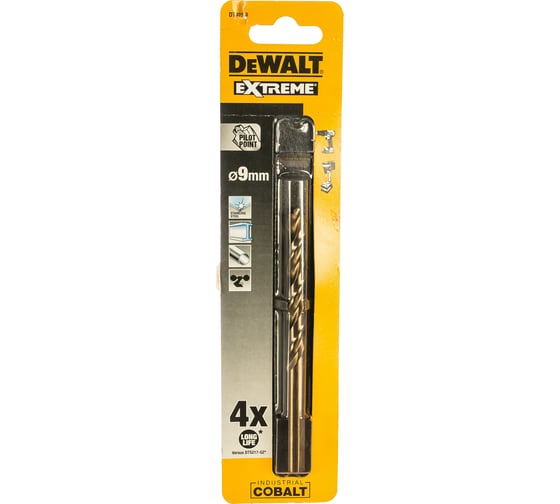 Сверло по металлу COBALT 5% (9х125х78 мм) DEWALT DT4913