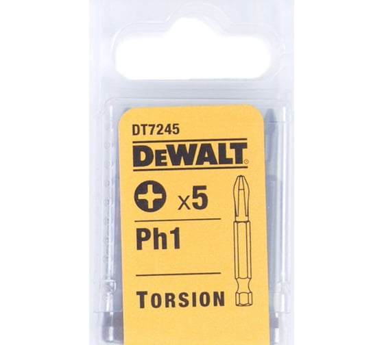 Бита (Рh1; 57 мм) 5 шт. DEWALT DT 7245