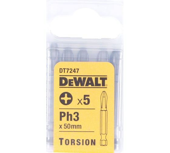 Бита (Рh3; 50 мм) 5 шт. DEWALT DT 7247 1