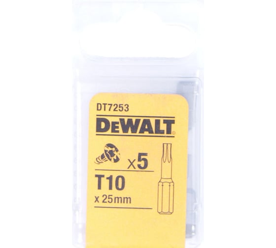 Бита (Т10; 25 мм) 5 шт. DT DEWALT 7253 1