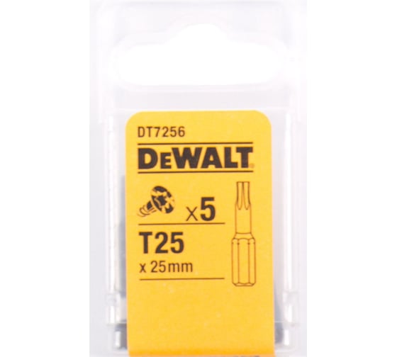 Бита (Т25; 25 мм) 5 шт. DEWALT DT 7256 1
