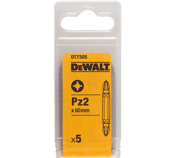 Бита двухсторонняя (PZ2; 60 мм) 5 шт. DEWALT DT 7305 1