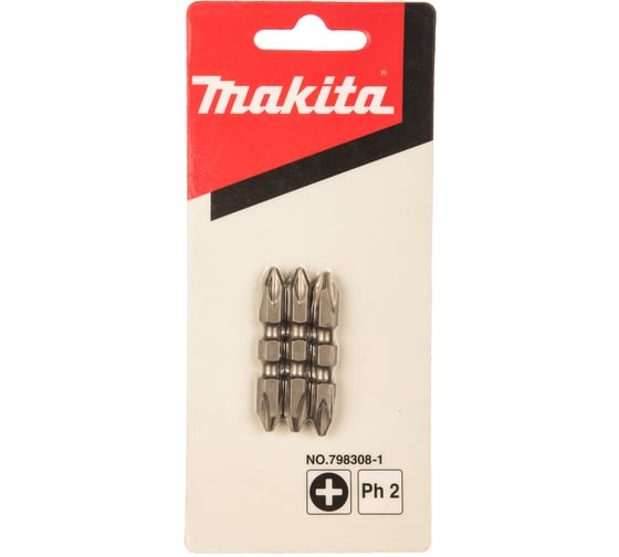 Бита двухсторонняя (Ph2; 45 мм) 3 шт. Makita 798308-1 1