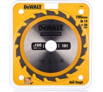 Пильный диск CONSTRUCT (190х30 мм; 18 ATB) DEWALT DT1943