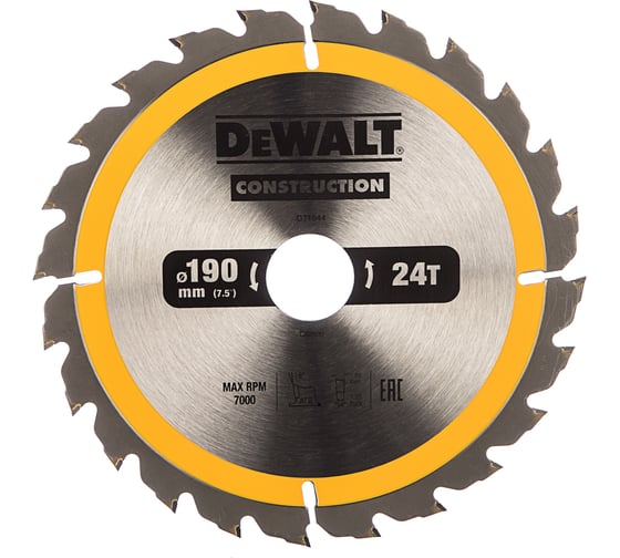 Пильный диск CONSTRUCT (190х30 мм; 24 ATB) DEWALT DT1944