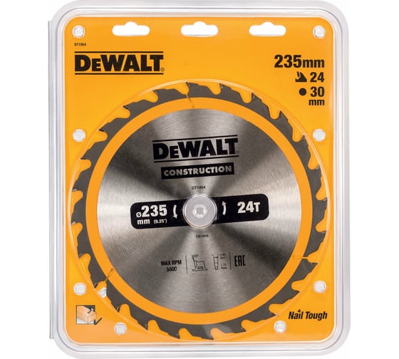 Пильный диск CONSTRUCT (235х30 мм; 24 ATB) DEWALT DT1954
