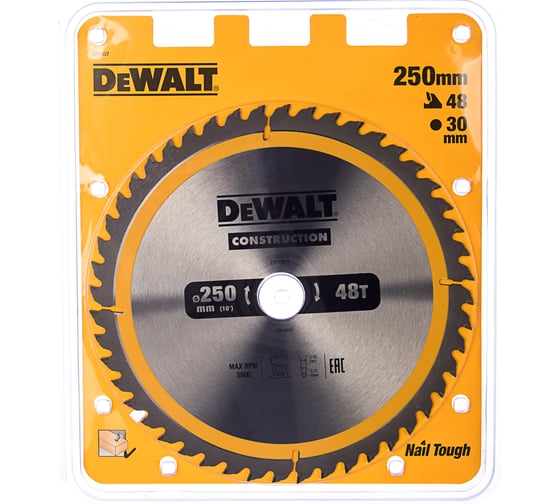 Пильный диск CONSTRUCT (250х30 мм; 48 ATB) DEWALT DT1957