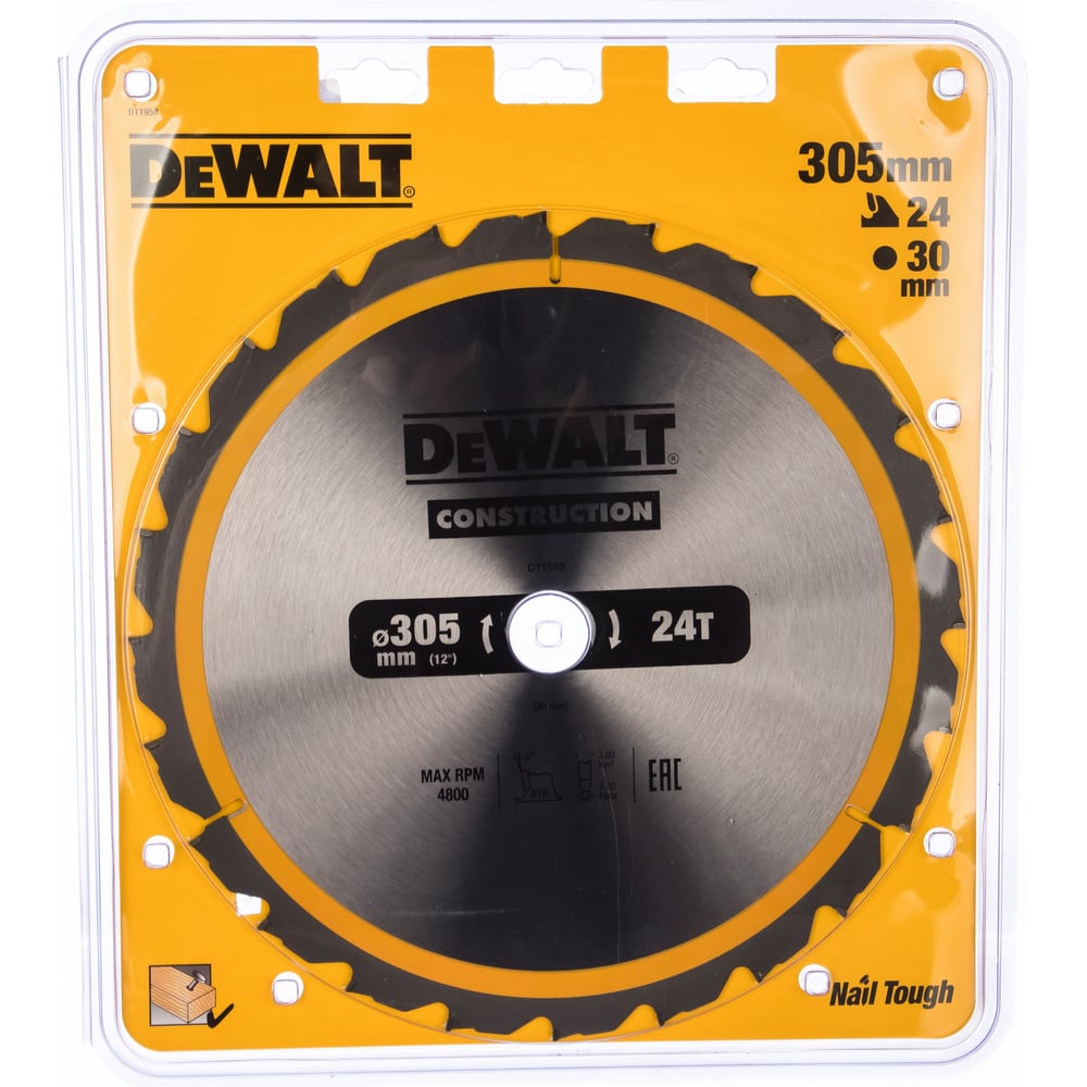 Пильный диск CONSTRUCT (305х30 мм; 24 ATB) DEWALT DT1958 - выгодная ...
