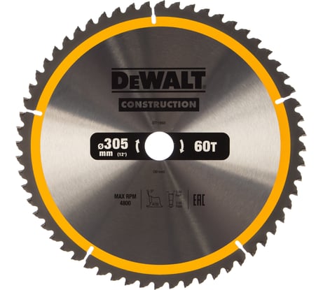 Пильный диск CONSTRUCT (305х30 мм; 60 ATB) DEWALT DT1960