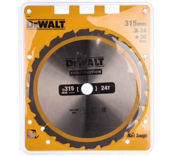 Пильный диск CONSTRUCT (315х30 мм; 24 ATB) DEWALT DT1961