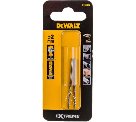 Сверло по металлу EXTREME 2 HSS-G (2х49х24 мм) 2 шт. DEWALT DT5036