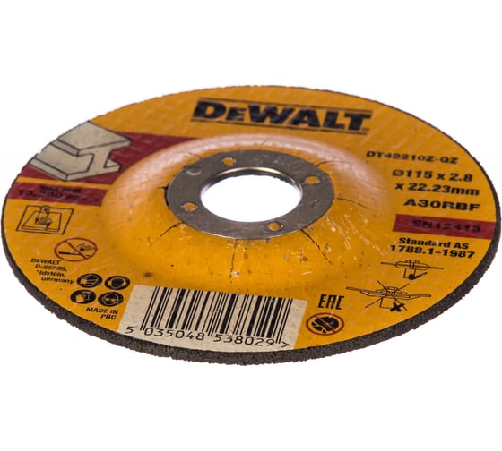 Круг отрезной по металлу INDUSTRIAL (115x22.2 мм) DEWALT DT42210Z