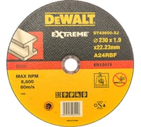 Круг отрезной по металлу EXTREME (230x22.2 мм) Dewalt DT43600