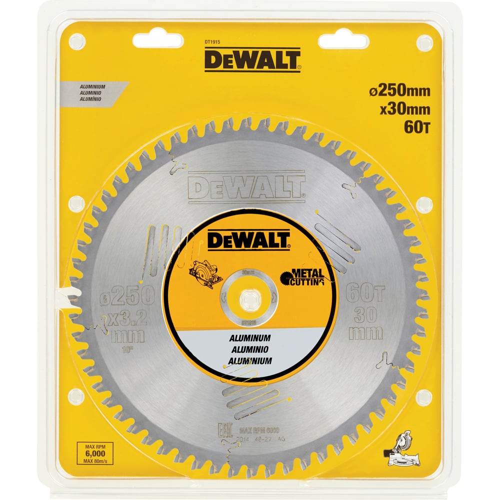 Пильный диск по алюминию EXTREME (250х30 мм; 60 зубьев TCG) DEWALT ...