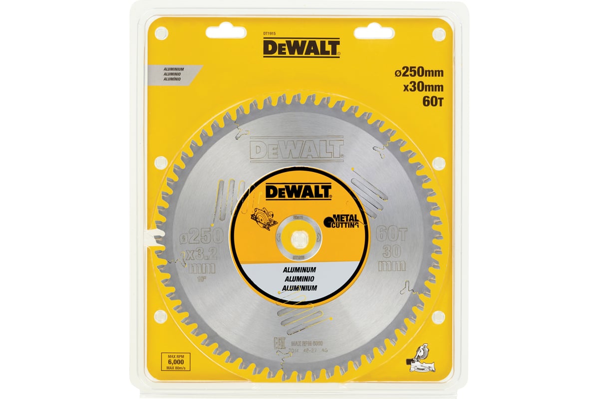 Пильный диск по алюминию EXTREME (250х30 мм; 60 зубьев TCG) DEWALT ...