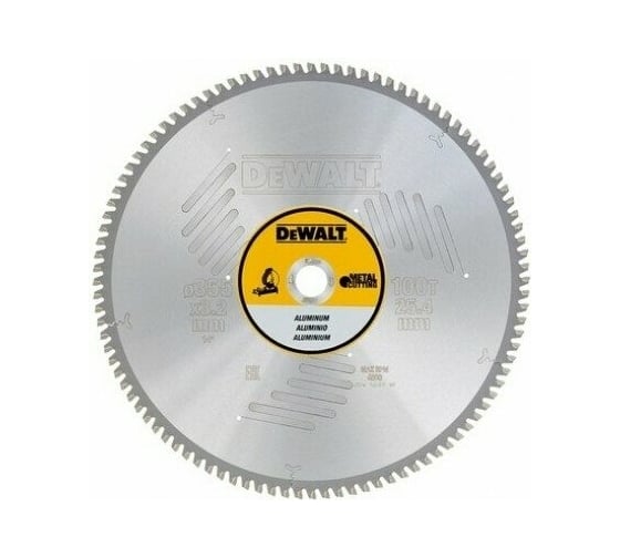 Пильный диск по алюминию EXTREME (355х25,4 мм; 100 зубьев TCG) DEWALT DT1917