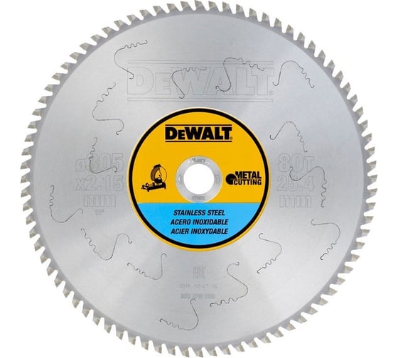 Пильный диск по INOX (305х25.4 мм; 80 MTCG) Dewalt DT1920 1