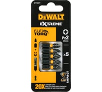 Биты ударные IMPACT Torsion Pz2, 25мм, 5шт. DEWALT DT7387T