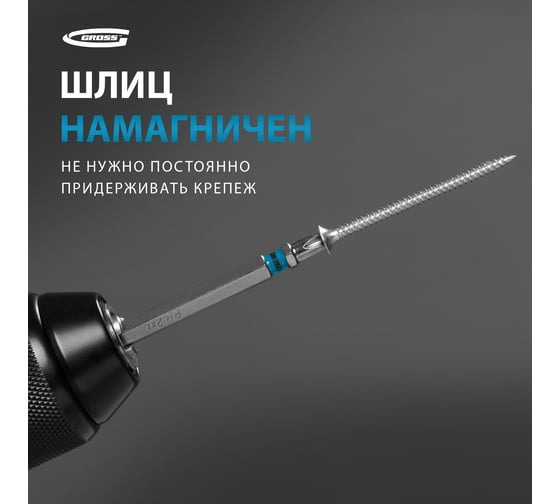 Набор бит РН2х90, сталь S2, 10шт GROSS 11379