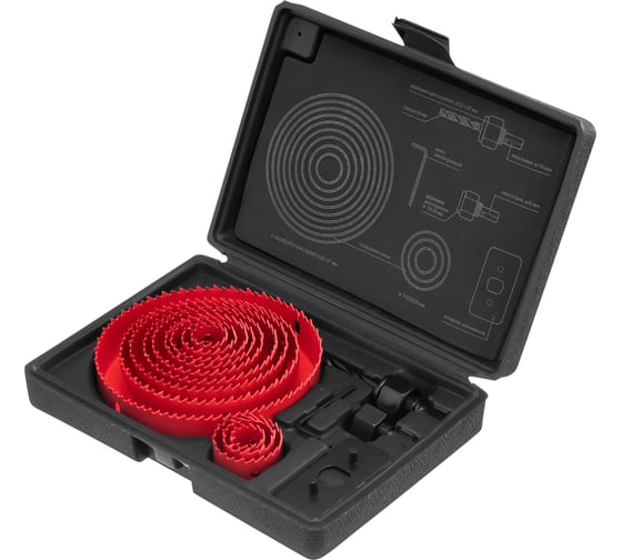 Набор кольцевых пил по дереву (19-127 мм; 12 шт.) MATRIX 70472 1